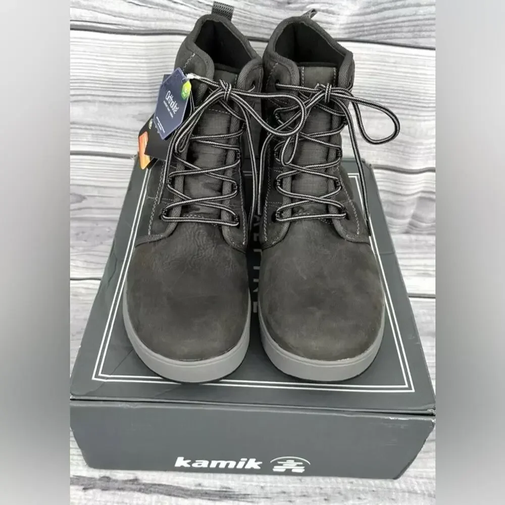 ALPINE DESIGN X KAMIK EZRA WATERPROOF LEATHER BOOTS Men's Size 8.5 GREY‎ NEW